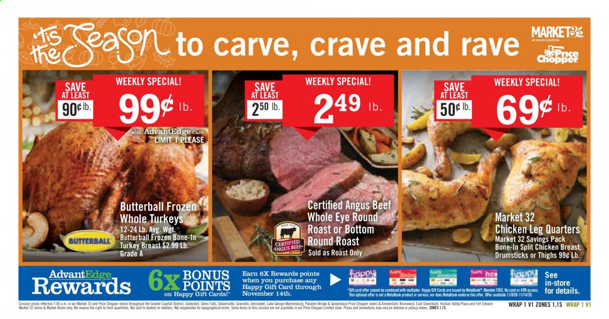 Price Chopper (NY) Weekly Ad Flyer November 8 to November 15