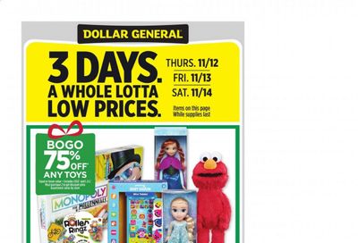 Dollar General Weekly Ad Flyer November 8 to November 14