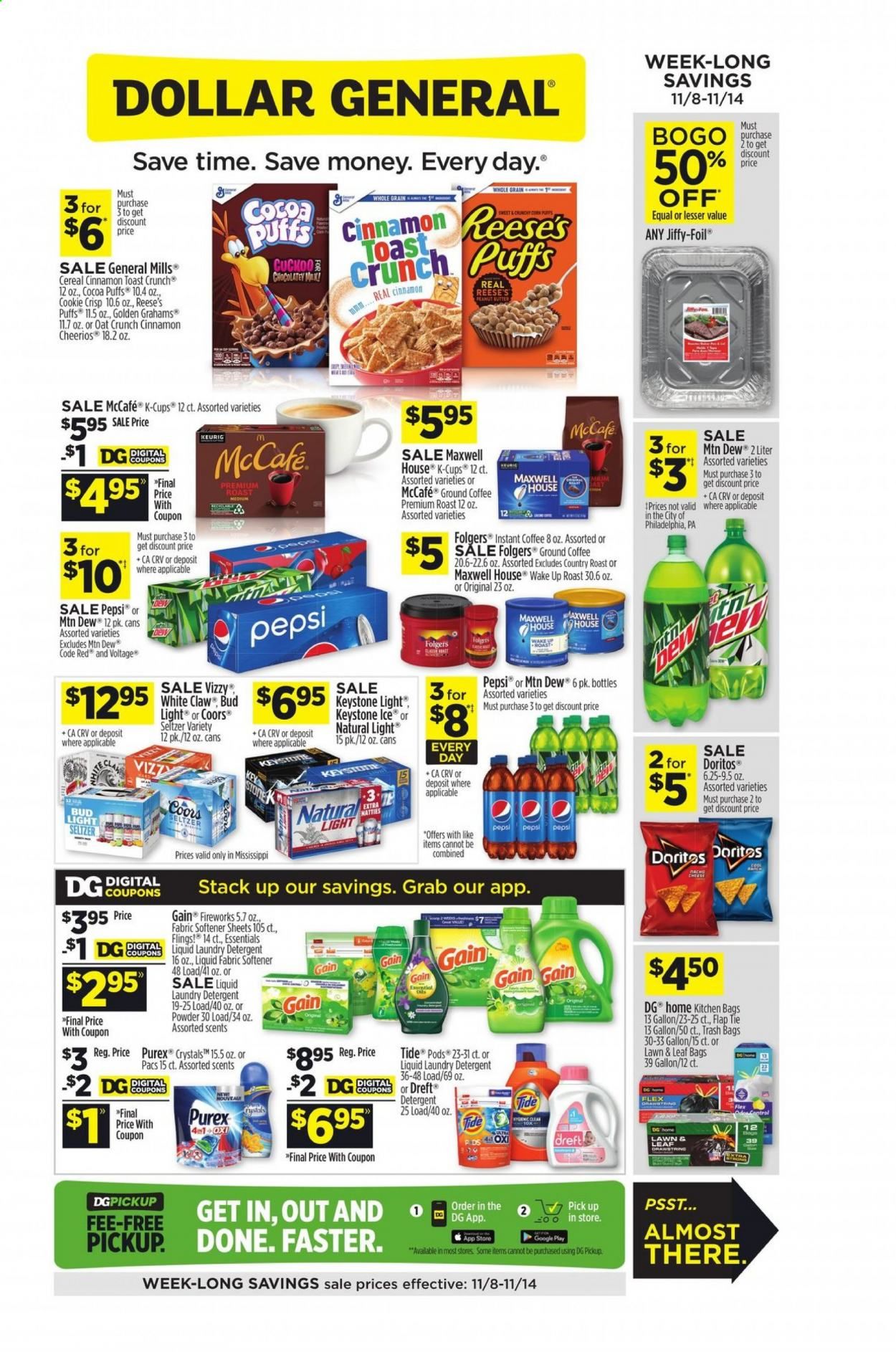 Dollar General (MS) Weekly Ad Flyer November 8 to November 14