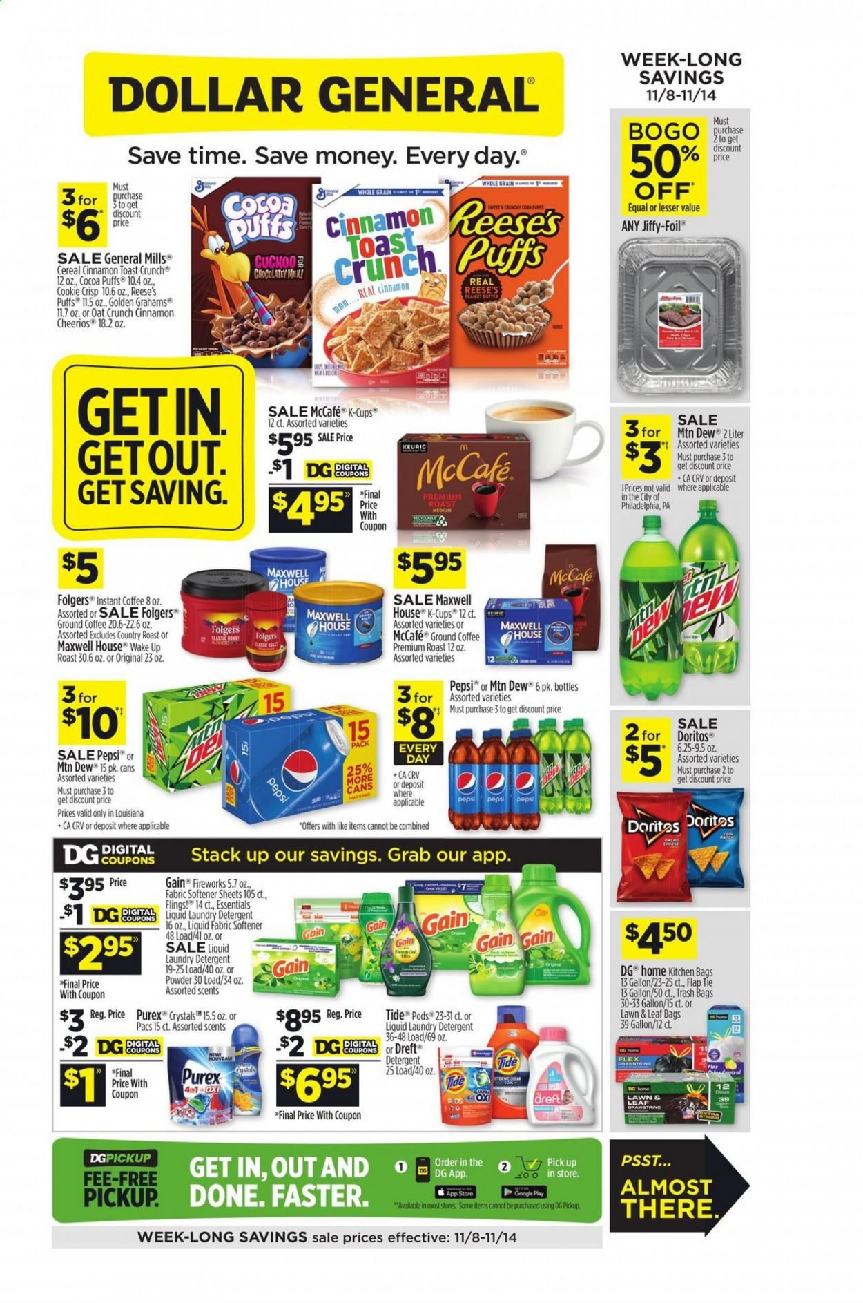 Dollar General (LA) Weekly Ad Flyer November 8 to November 14