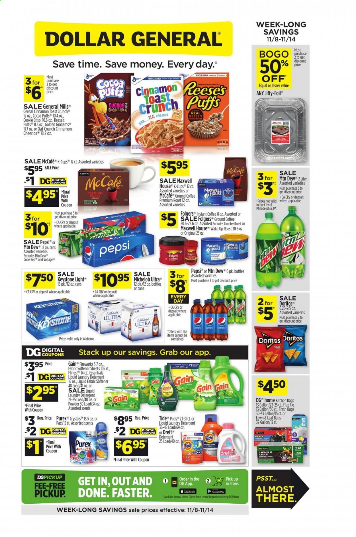 Dollar General (AL) Weekly Ad Flyer November 8 to November 14