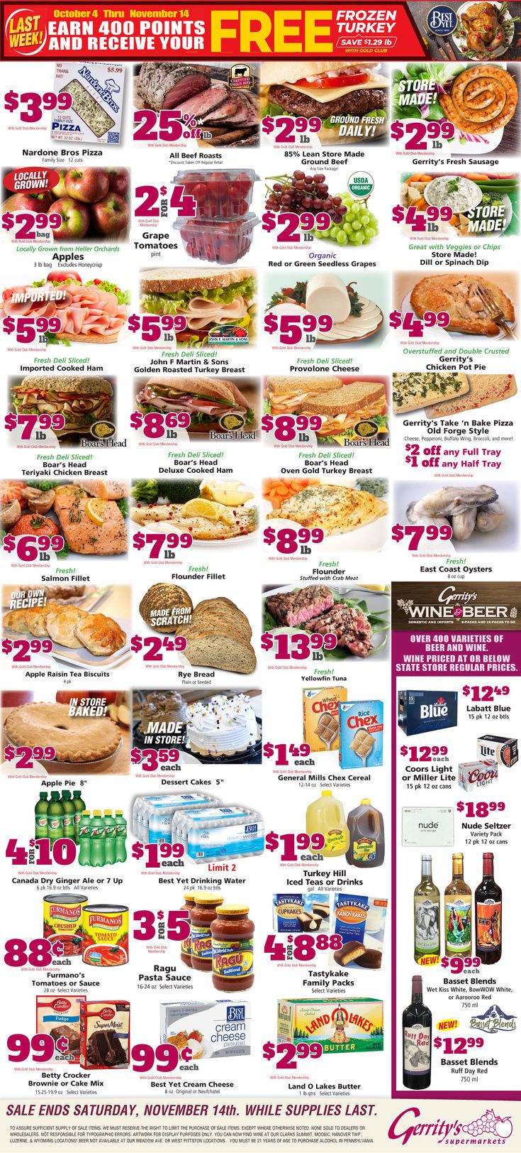 Gerrity's Weekly Ad Flyer November 8 to November 14