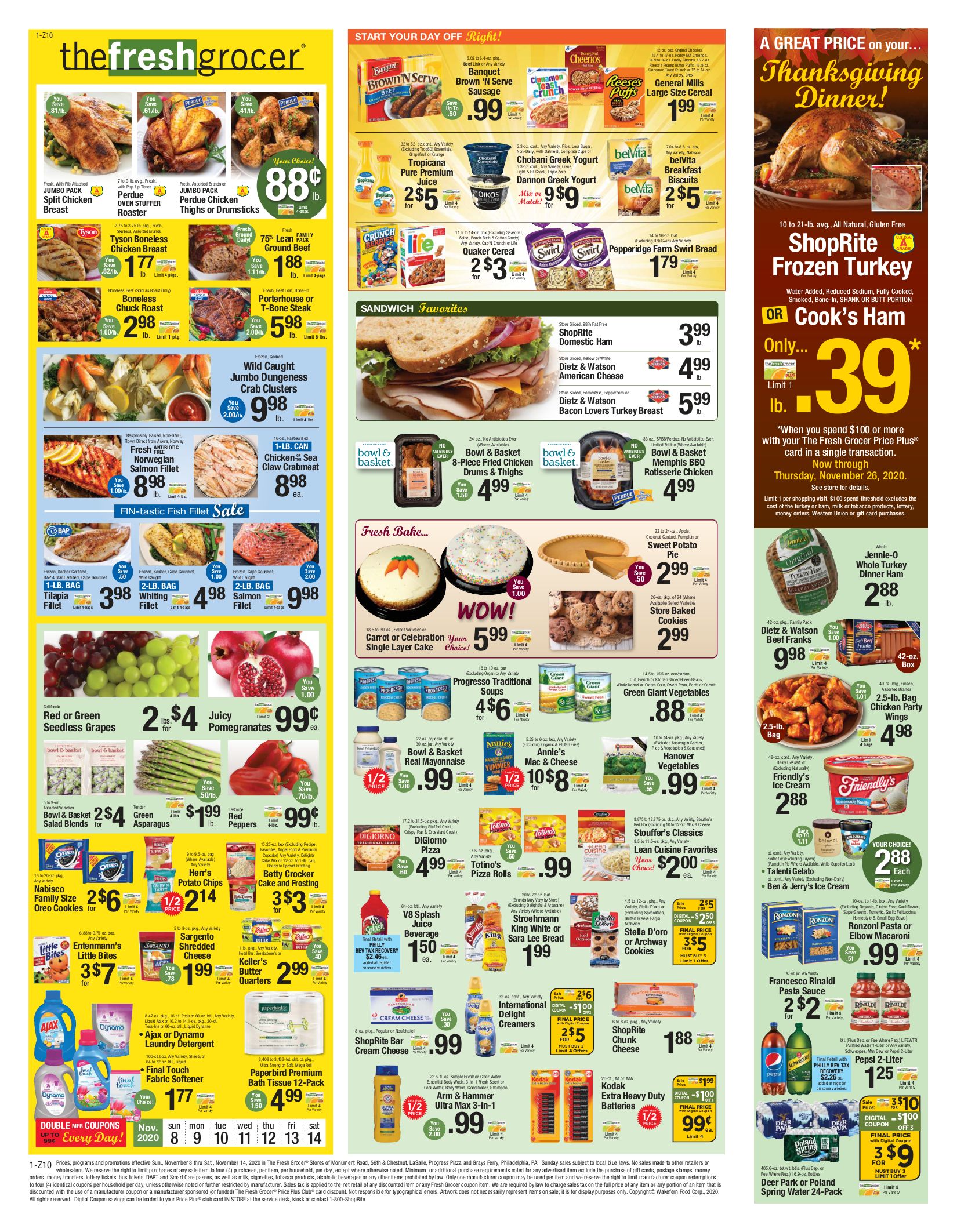 The Fresh Grocer Weekly Ad Flyer November 8 to November 14