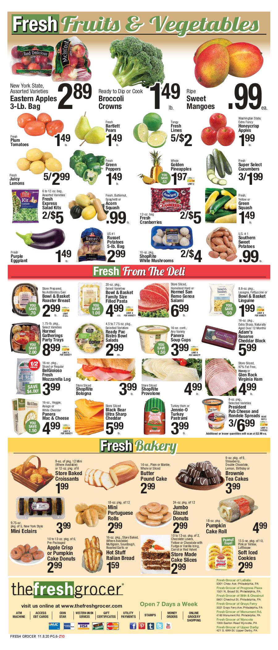 The Fresh Grocer Weekly Ad Flyer November 8 to November 14