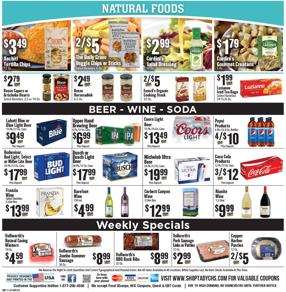 Tadych's Weekly Ad Flyer November 9 to November 15