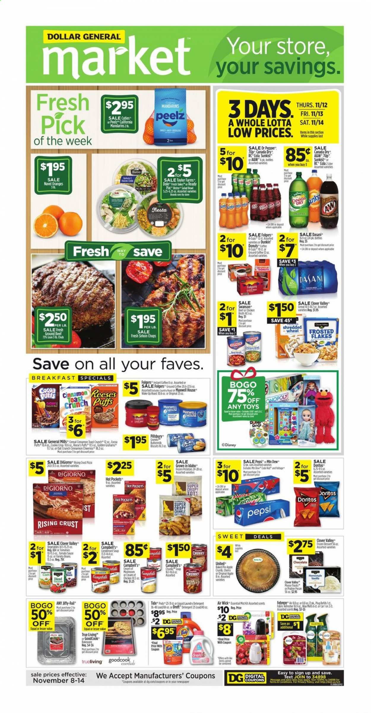 Dollar General (IN, OH) Weekly Ad Flyer November 8 to November 14