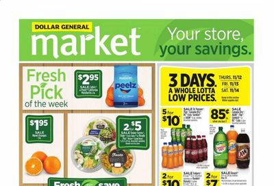 Dollar General (IN, OH) Weekly Ad Flyer November 8 to November 14