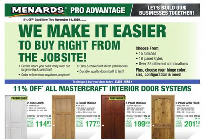 Menards Weekly Ad Flyer November 8 to November 14