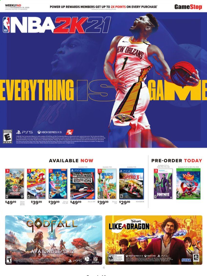 GameStop Weekly Ad Flyer November 8 to November 14