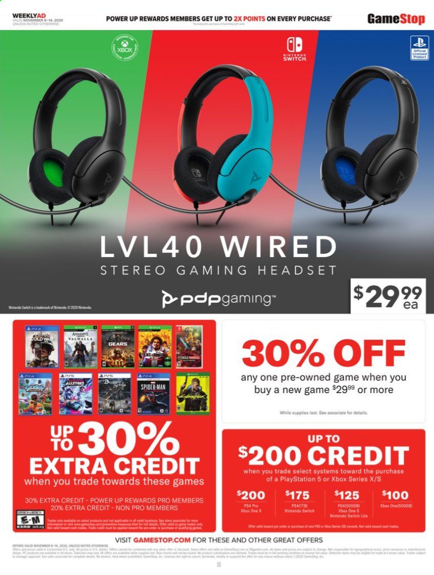 GameStop Weekly Ad Flyer November 8 to November 14