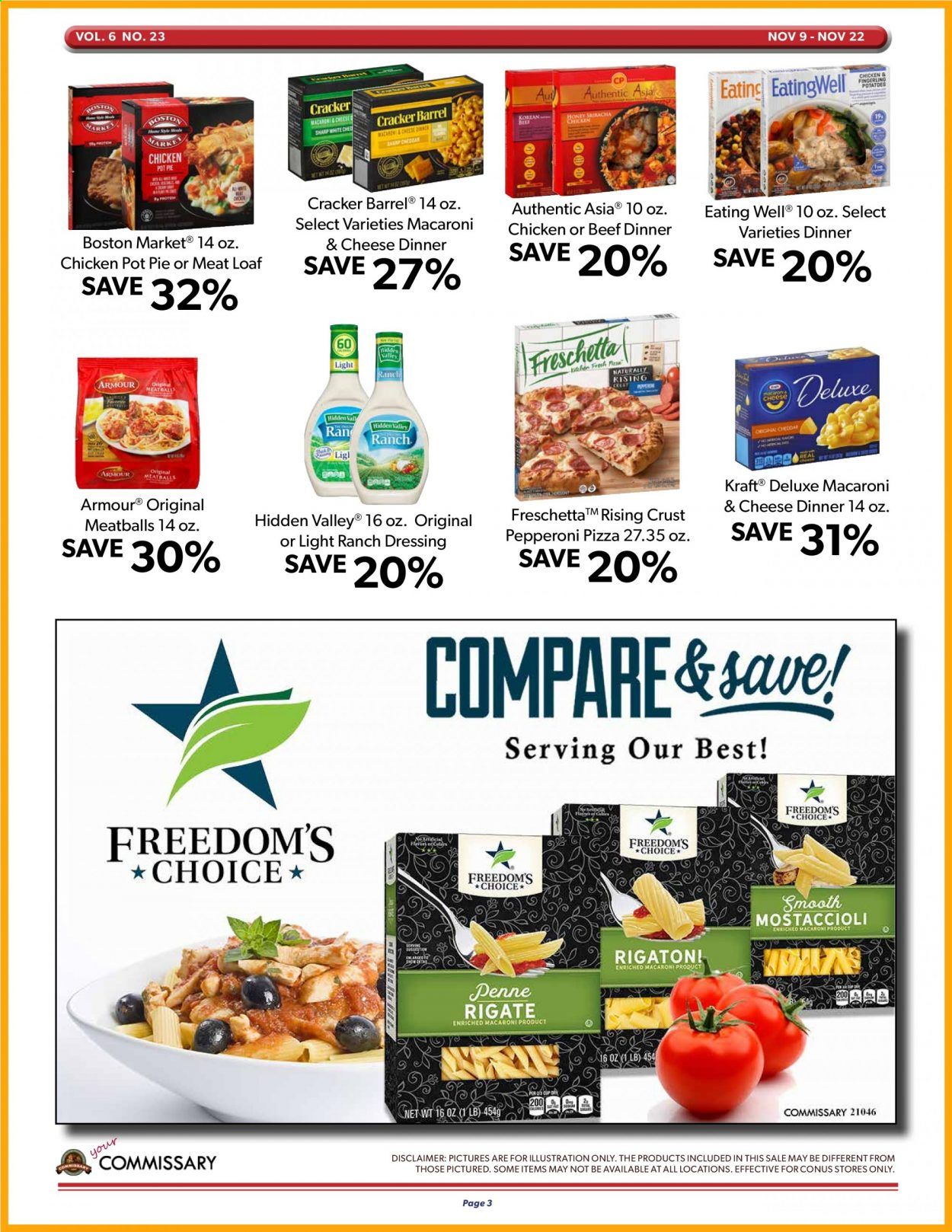 Commissary Weekly Ad Flyer November 9 to November 22