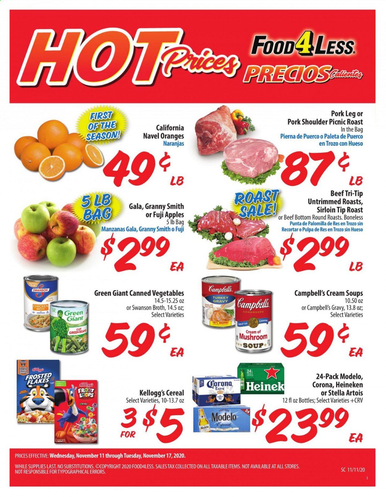 Food 4 Less (CA) Weekly Ad Flyer November 11 to November 17