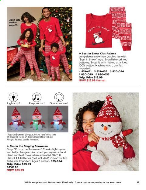 Avon Weekly Ad Flyer November 10 to November 23