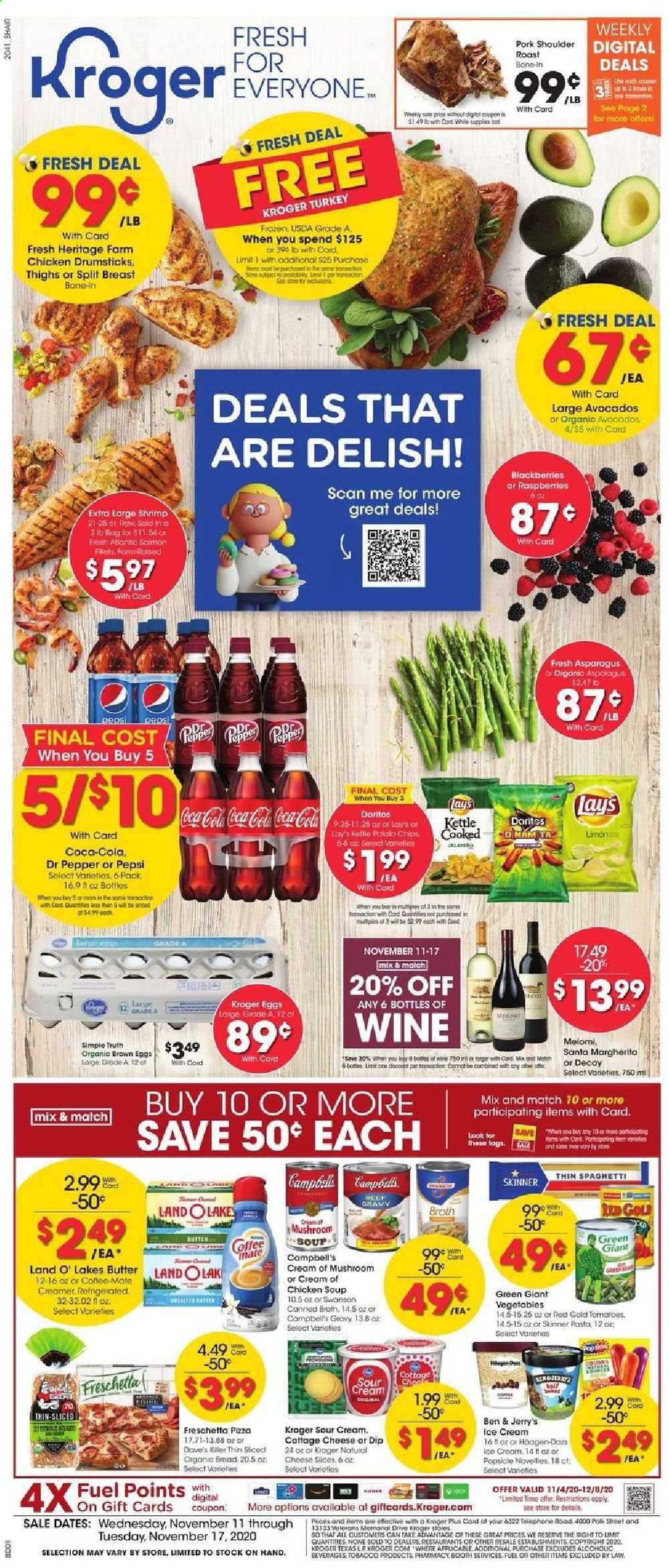 Kroger (GA, IL, LA, MI, OK, SC, TN, TX, VA) Weekly Ad Flyer November 11 to November 17