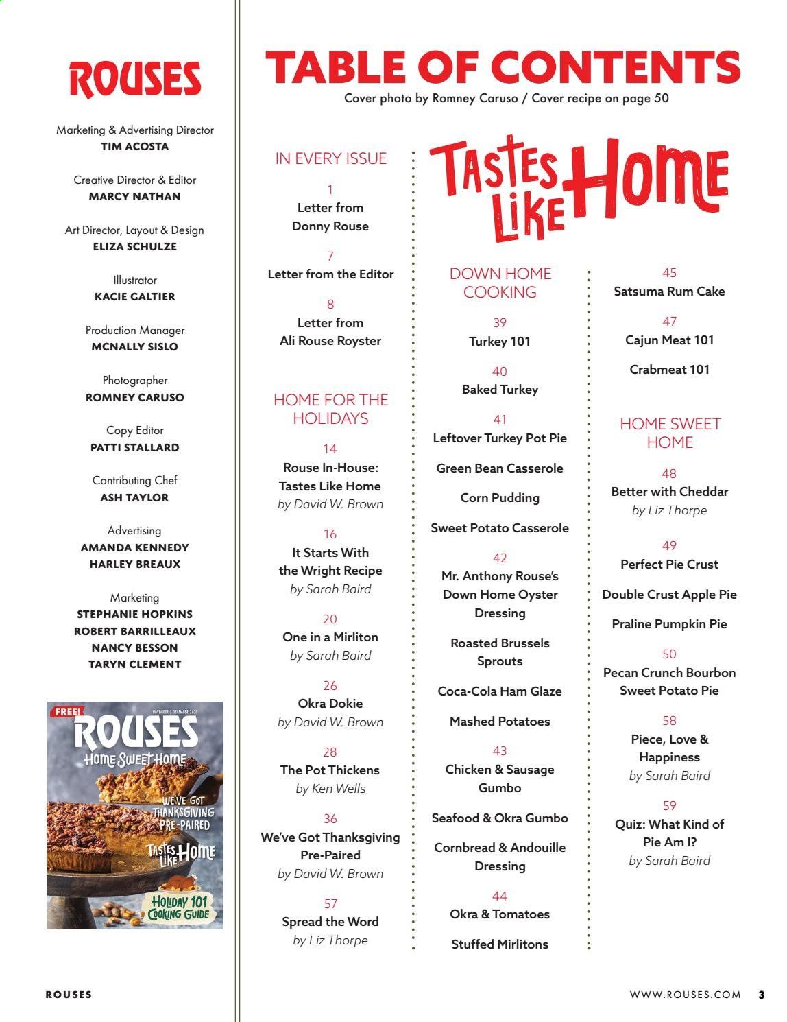 Rouses Markets (AL, LA, MS) Weekly Ad Flyer November 1 to December 31