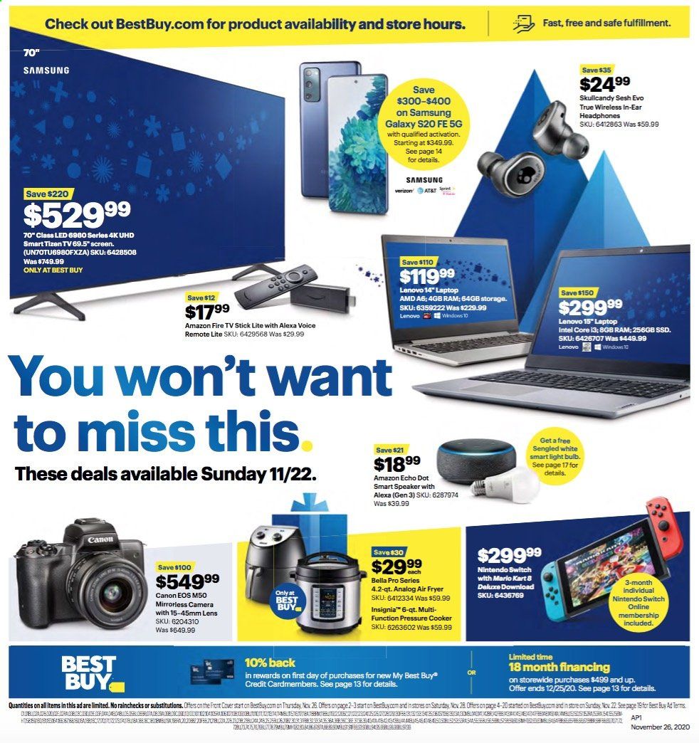 Best Buy Weekly Ad Flyer November 22 to November 28