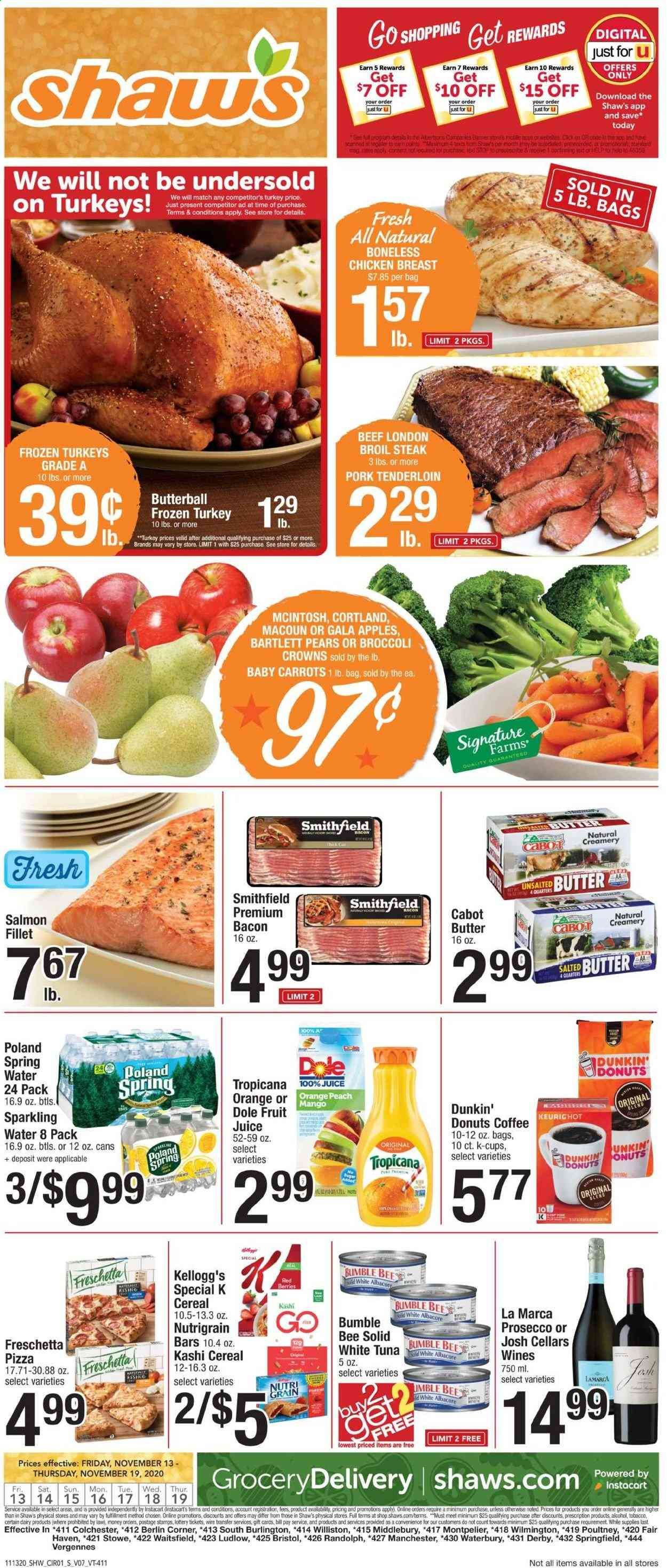 Shaw’s (MA, ME, NH, RI, VT) Weekly Ad Flyer November 13 to November 19