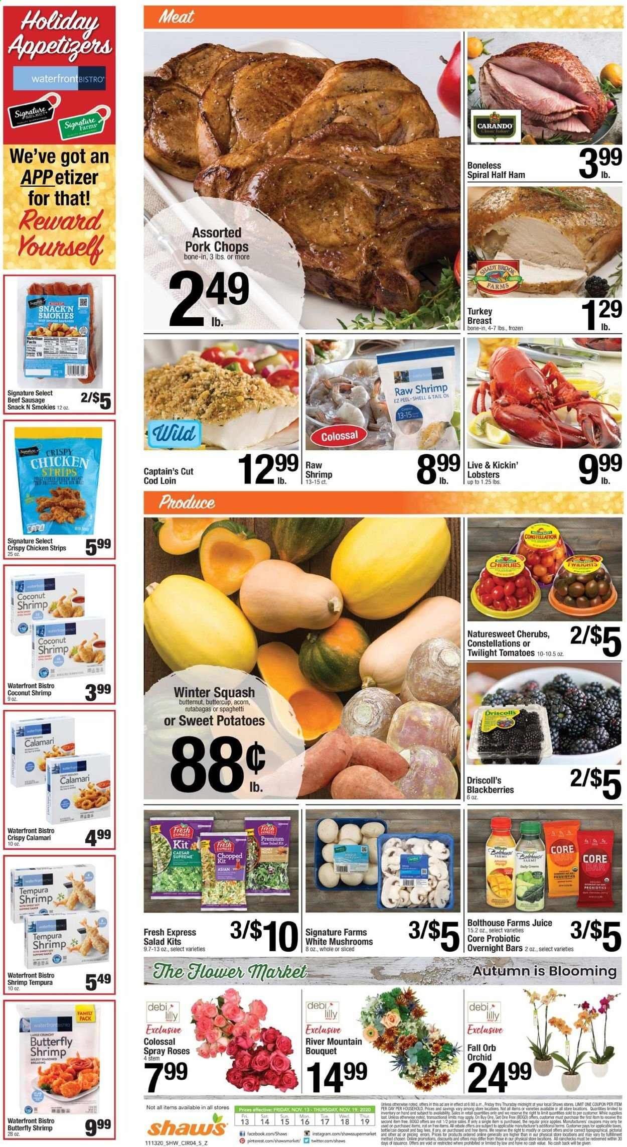Shaw’s (MA, ME, NH, RI, VT) Weekly Ad Flyer November 13 to November 19