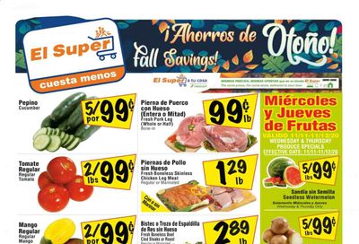 El Super (AZ, CA, NM, NV, TX) Weekly Ad Flyer November 11 to November 17