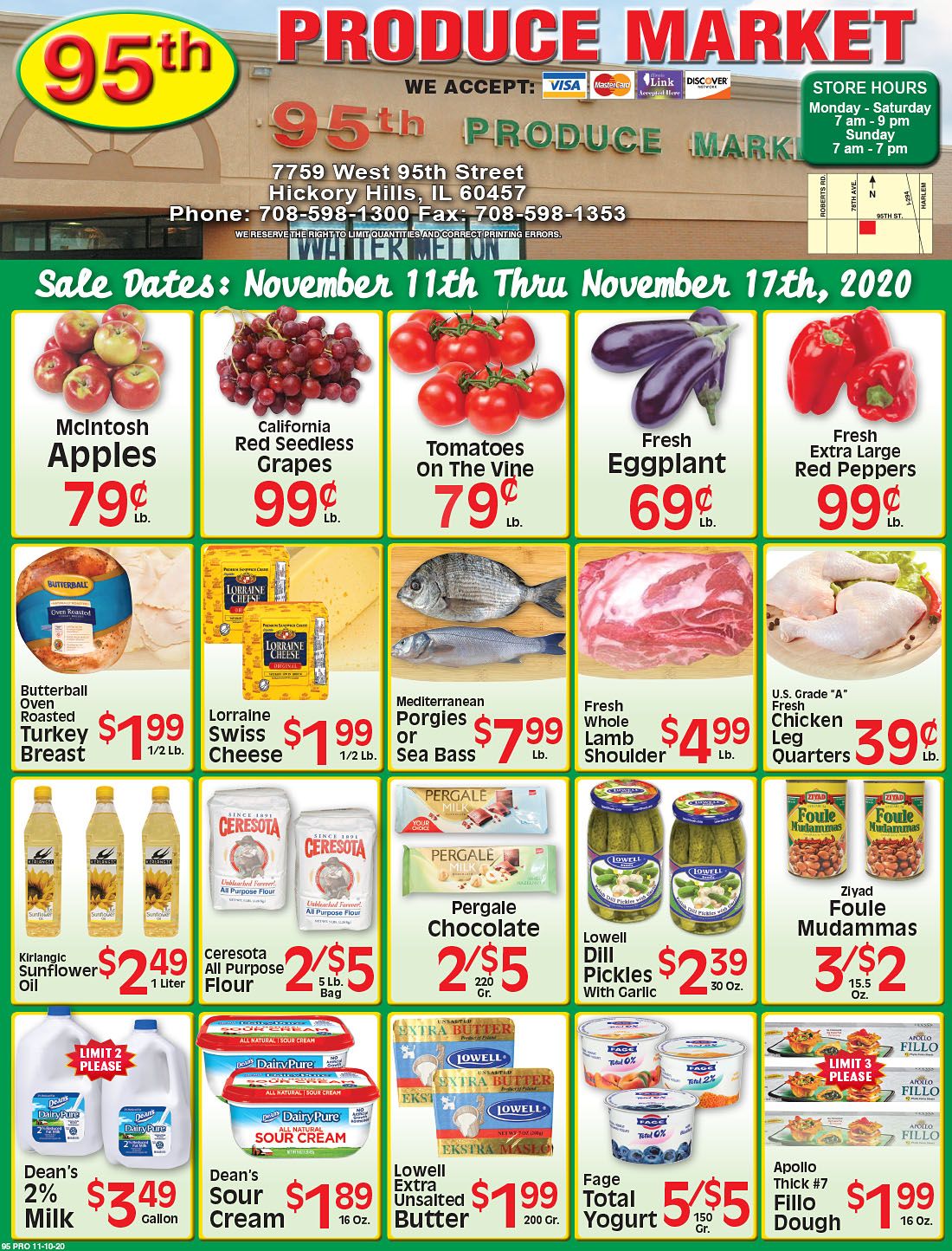 95th Produce Market Weekly Ad Flyer November 11 to November 17, 2020