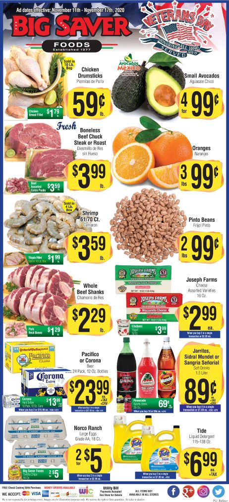 Big Saver Foods Weekly Ad Flyer November 11 to November 17, 2020