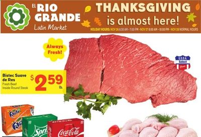 El Rio Grande (10, 21, 25, 30, 34, 53, 90) Weekly Ad Flyer November 11 to November 17
