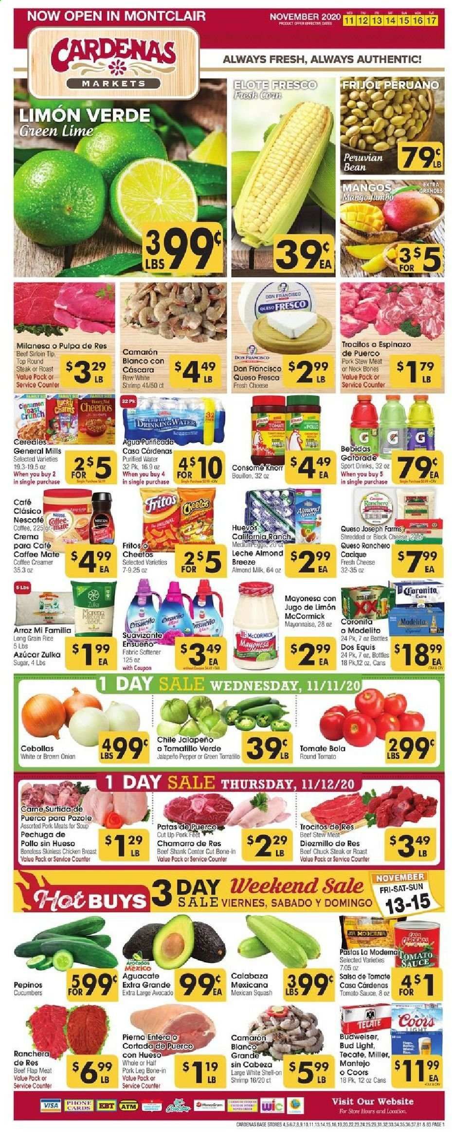 Cardenas (CA, NV) Weekly Ad Flyer November 11 to November 17