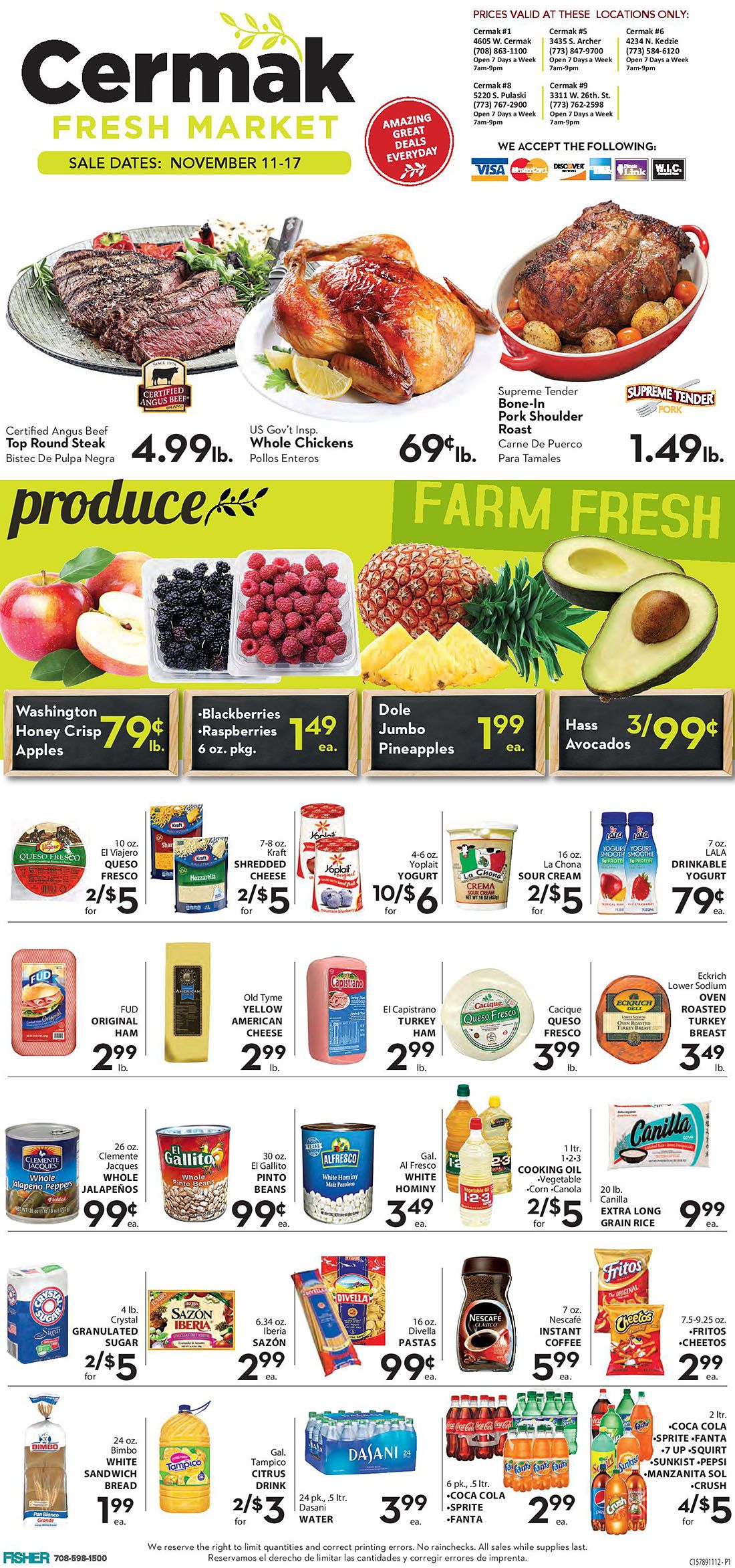 Cermak Fresh Market (IL) Weekly Ad Flyer November 11 to November 17 2020