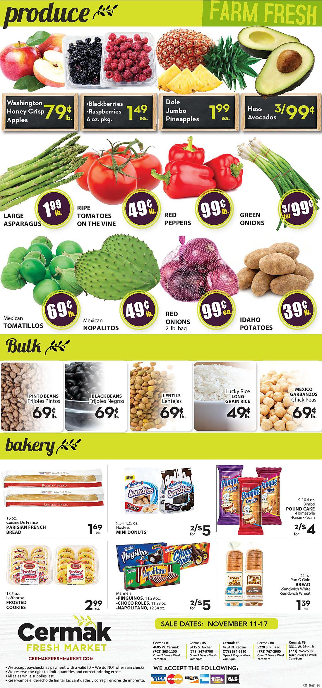 Cermak Fresh Market (IL) Weekly Ad Flyer November 11 to November 17 2020