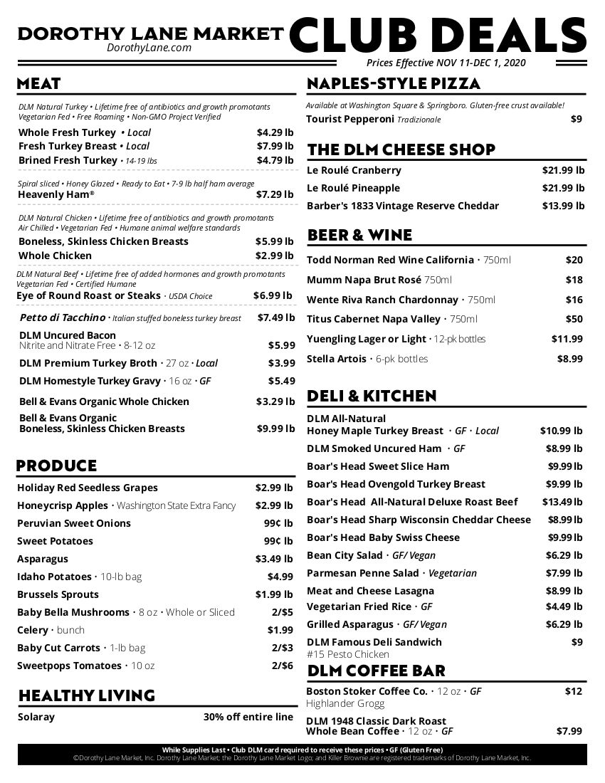 Dorothy Lane Market Weekly Ad Flyer November 11 to December 1, 2020