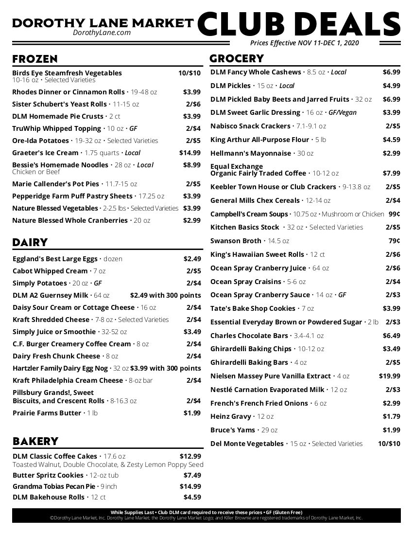 Dorothy Lane Market Weekly Ad Flyer November 11 to December 1, 2020