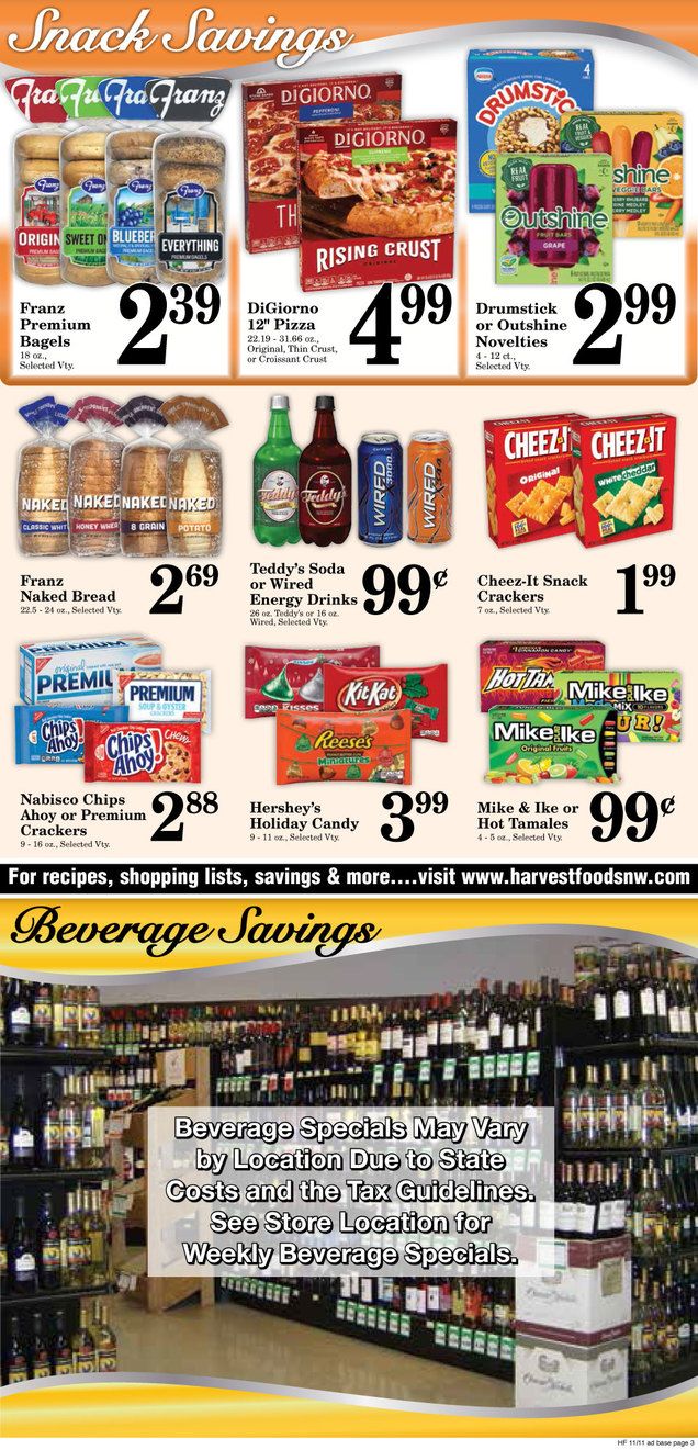 Harvest Foods Weekly Ad Flyer November 11 to November 17, 2020