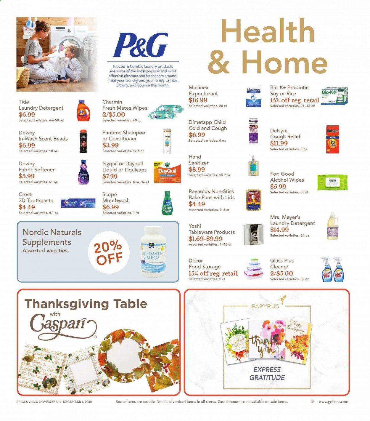 Gelson's Weekly Ad Flyer November 11 to December 1