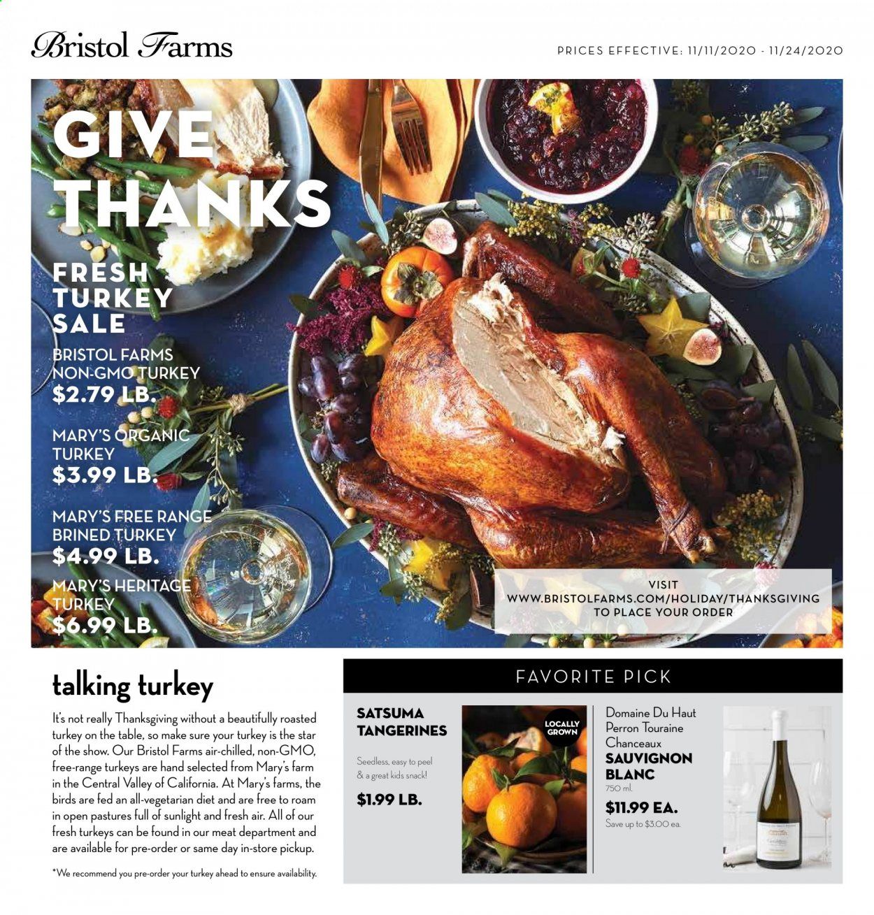 Bristol Farms (CA) Weekly Ad Flyer November 11 to November 24