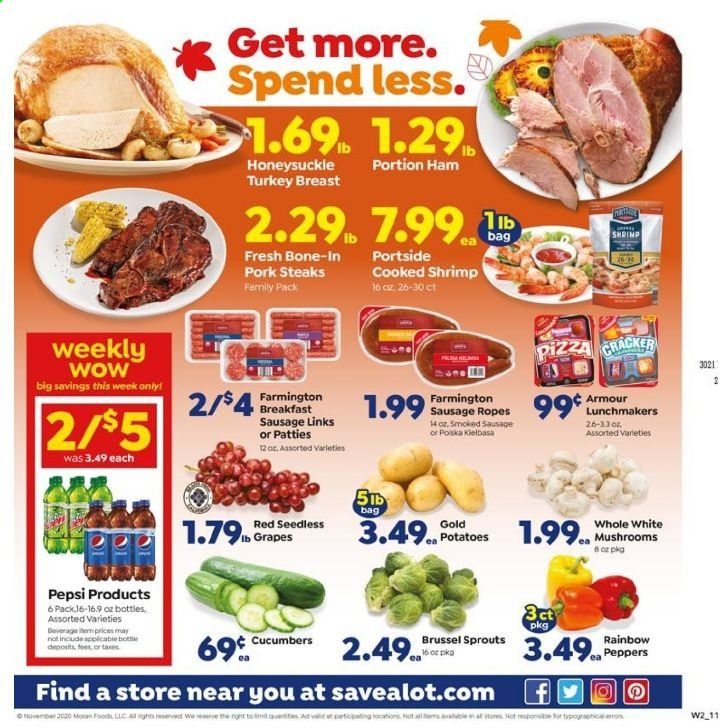 Save a Lot Weekly Ad Flyer November 11 to November 17