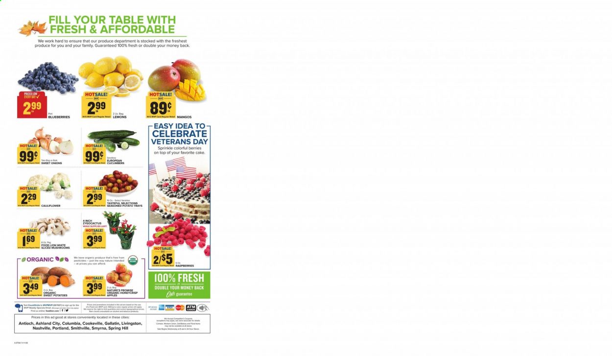 Food Lion (Fo, TN) Weekly Ad Flyer November 11 to November 17