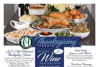AJ's Fine Foods Thanksgiving Ad Flyer November 11 to November 26, 2020