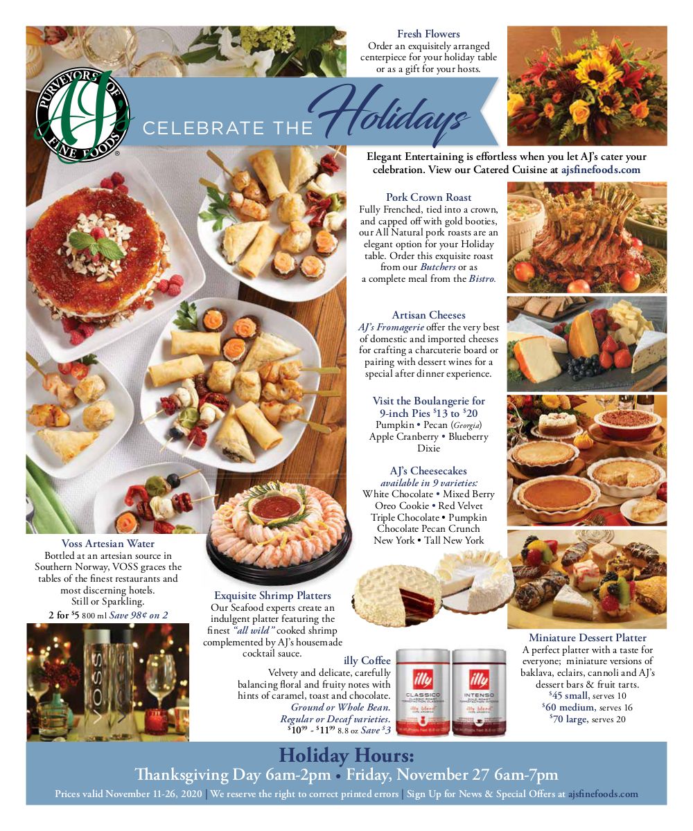 AJ's Fine Foods Thanksgiving Ad Flyer November 11 to November 26, 2020