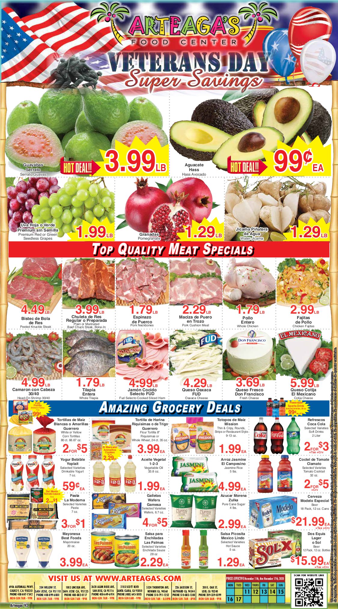 Artega's Weekly Ad Flyer November 11 to November 17, 2020