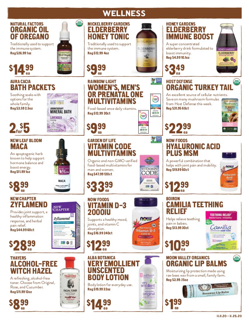 New Seasons Market (CA) Weekly Ad Flyer November 11 to November 17, 2020