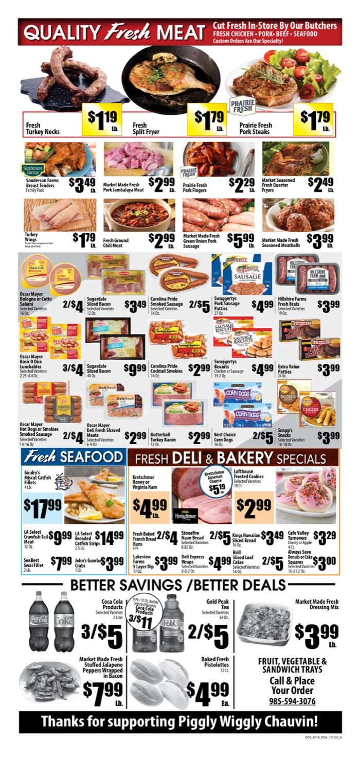 Piggly Wiggly (LA) Weekly Ad Flyer November 11 to November 17, 2020