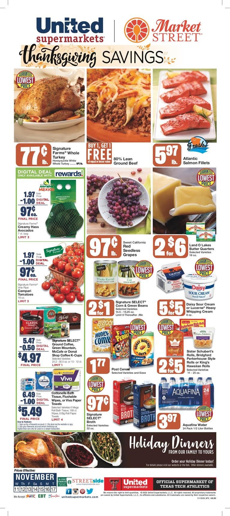 United Supermarkets Weekly Ad Flyer November 11 to November 17, 2020