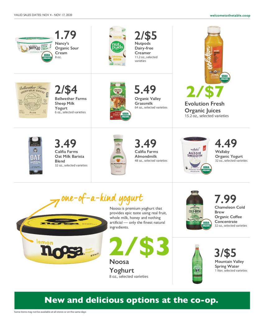 Wheatsville Food Coop Weekly Ad Flyer November 11 to November 17, 2020