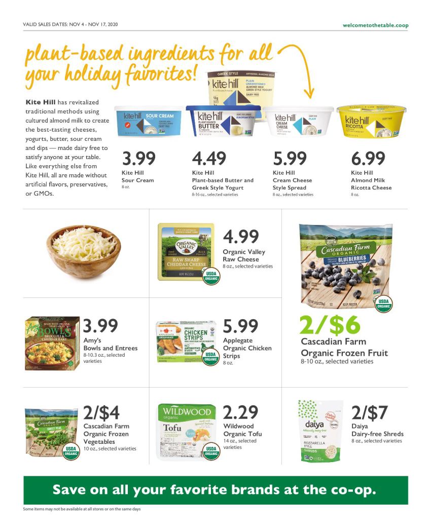 Wheatsville Food Coop Weekly Ad Flyer November 11 to November 17, 2020