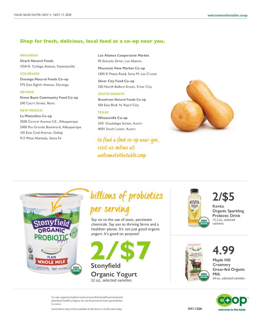Wheatsville Food Coop Weekly Ad Flyer November 11 to November 17, 2020