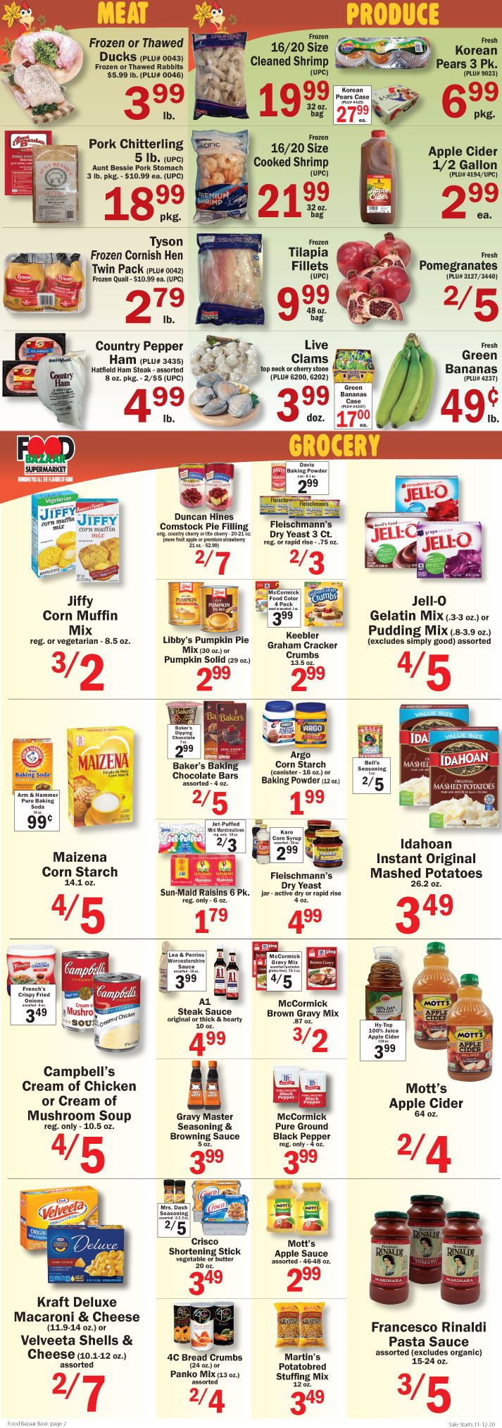 Food Bazaar Supermarket Weekly Ad Flyer November 12 to November 18, 2020