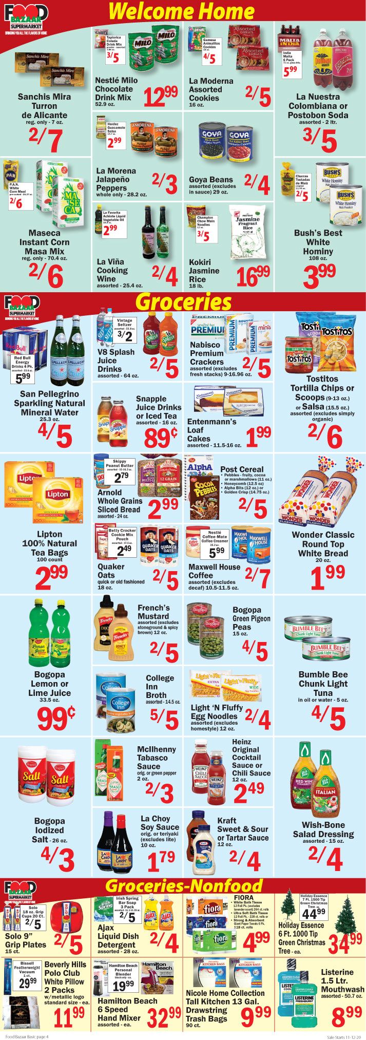 Food Bazaar Supermarket Weekly Ad Flyer November 12 to November 18, 2020