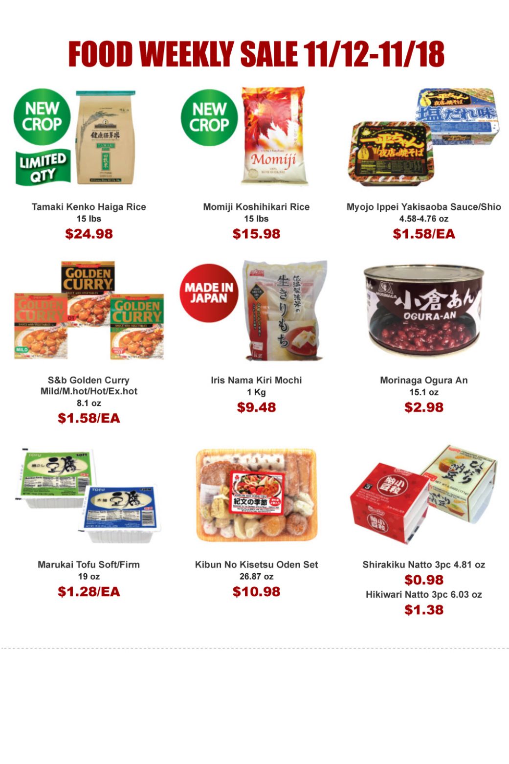 Marukai Weekly Ad Flyer November 12 to November 18, 2020