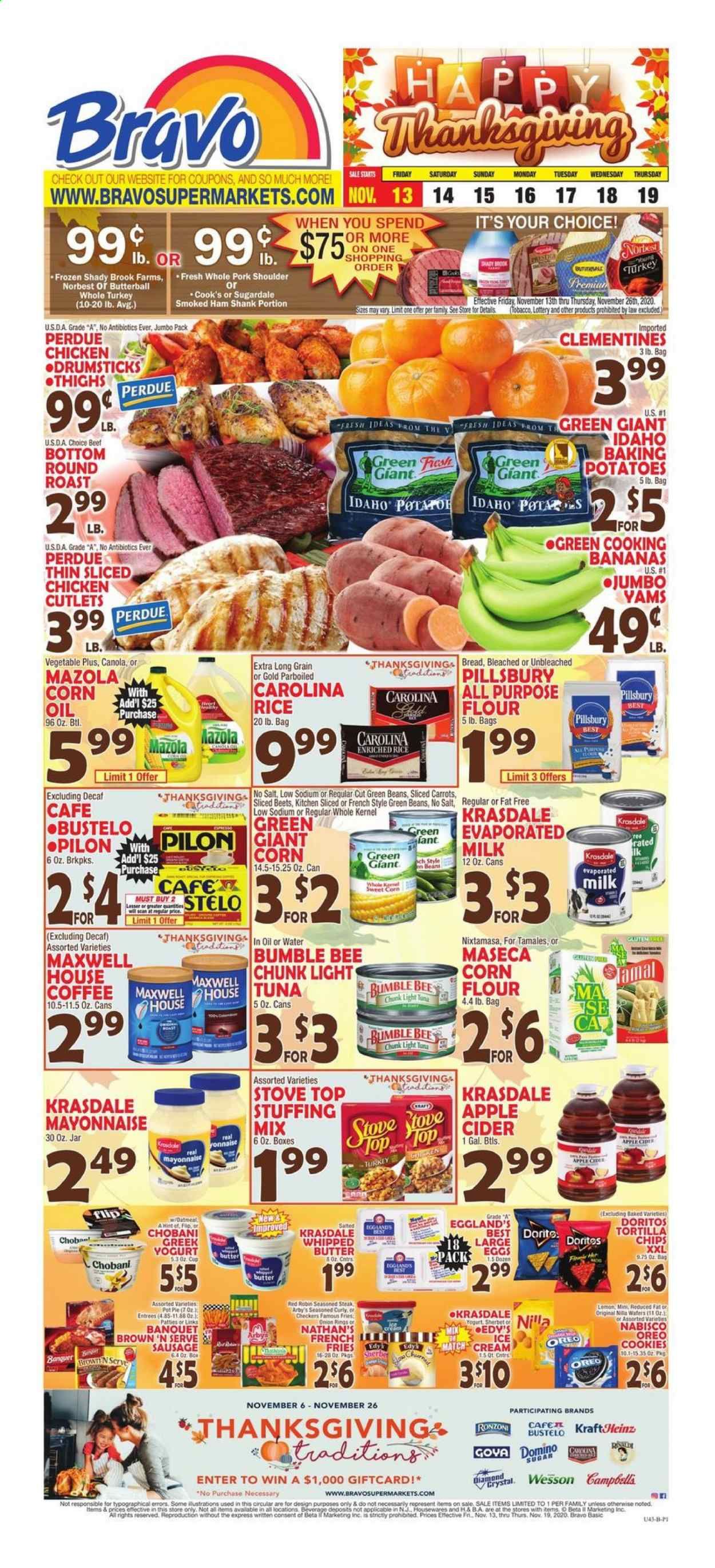 Bravo Supermarkets (CT, FL, MA, NJ, NY, PA, RI) Weekly Ad Flyer November 13 to November 19