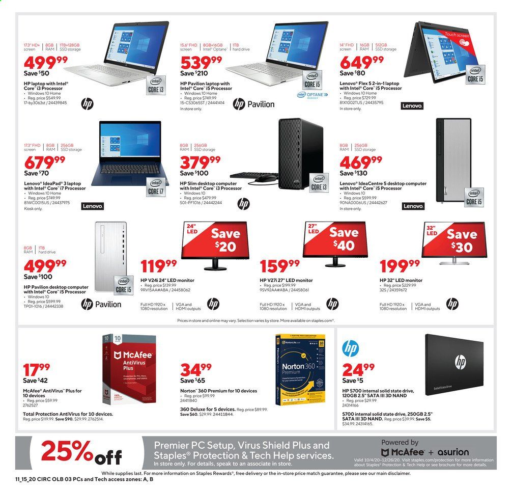 Staples Weekly Ad Flyer November 15 to November 21